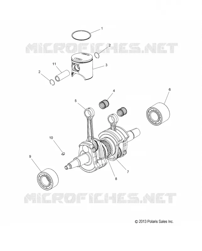 ENGINE, PISTON ET VILEBREQUIN