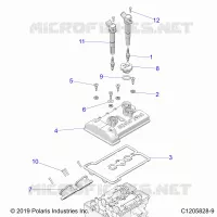 ENGINE, THROTTLE BODY AND COUVERCLE SOUPAPE
