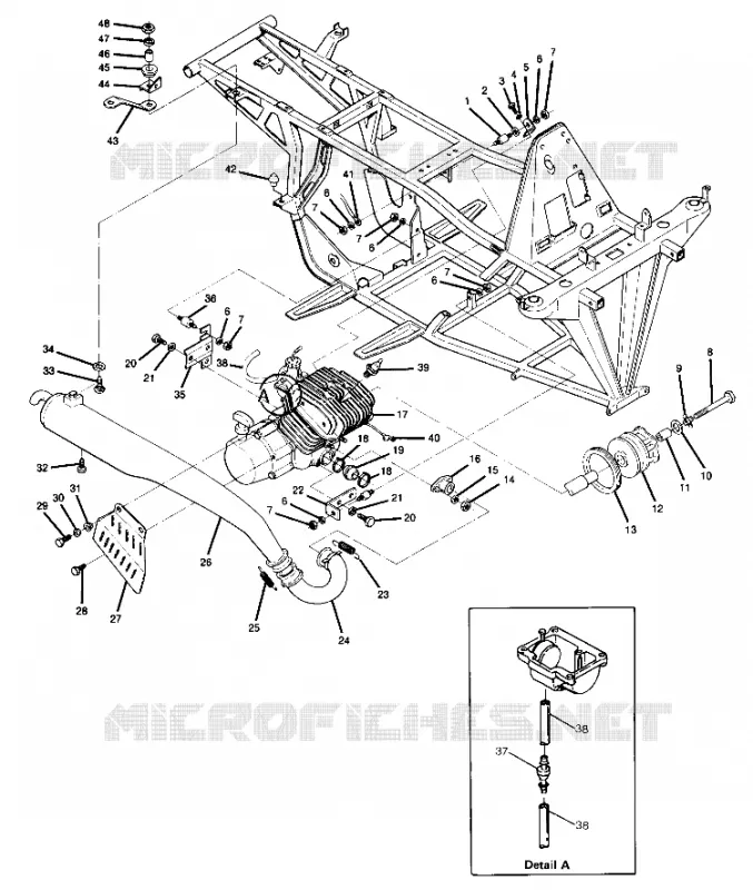 ENGINE AND SUPPORT SILENCIEUX (4916331633005A)