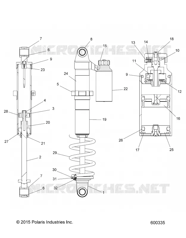 SUSPENSION, AMORTISSEUR ARRIERE TRACK (7044566)