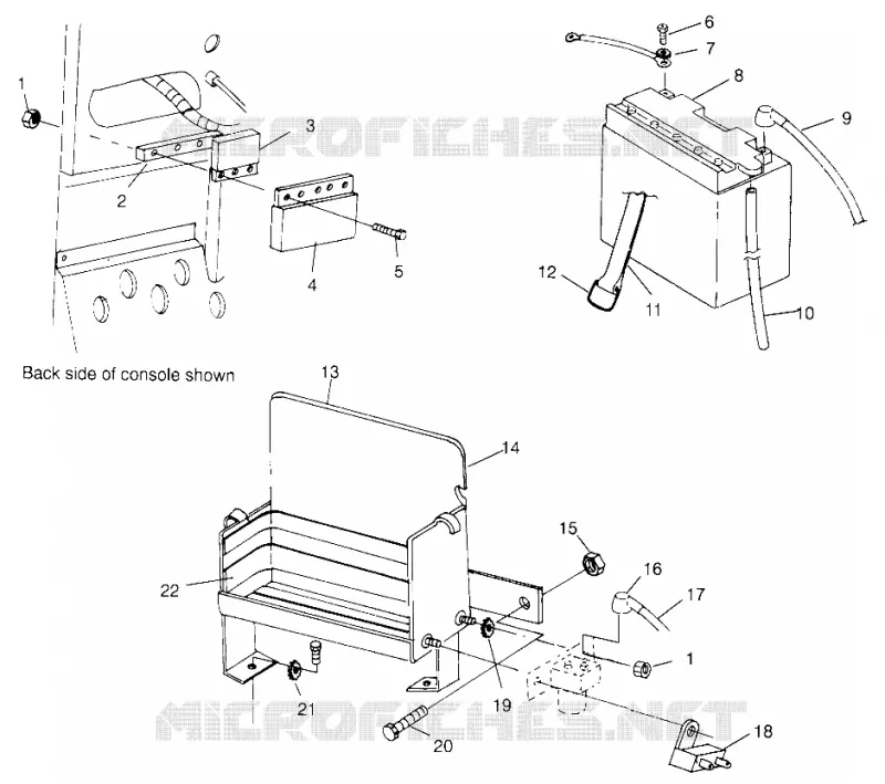 SUPPORT BATTERIE WIDETRAK LX 0962064 and EUROPEAN WIDETRAK LX E962064 (4931643164B014)