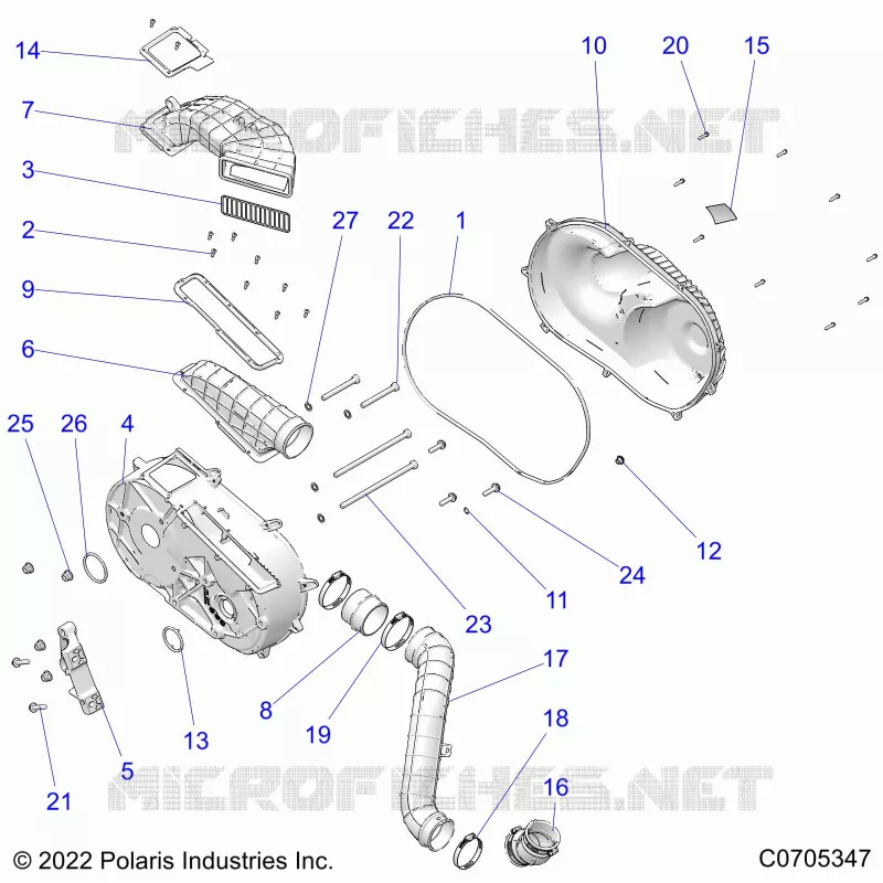 SYSTÃˆME DE TRANSMISSION, CLUTCH COVER AND DUCTING