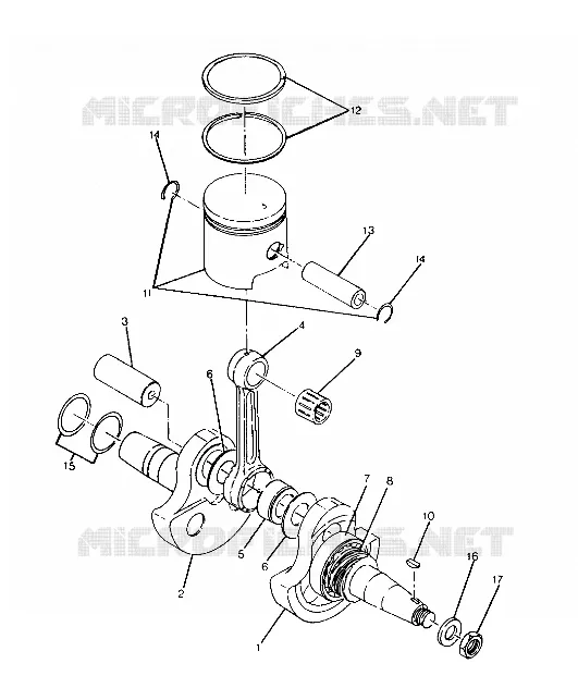 VILEBREQUIN AND PISTON ASSEMBLY BIG BOSS 4X6 (4919801980038A)