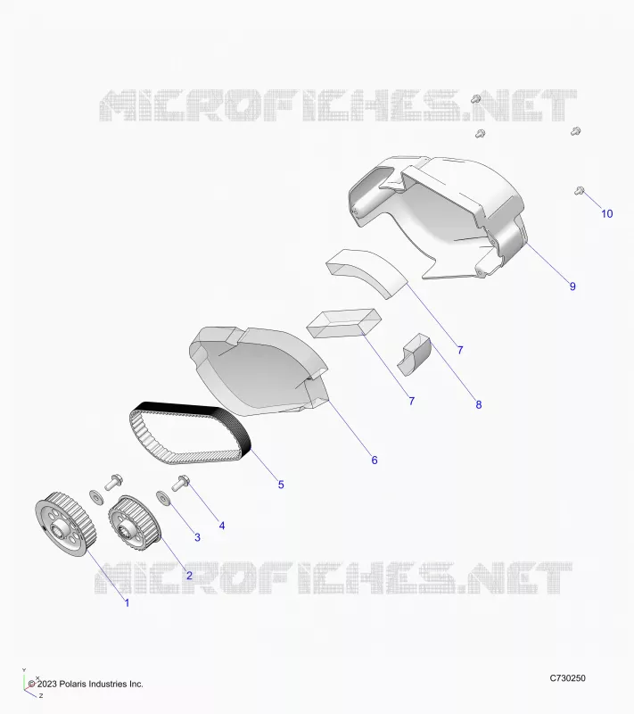 ELECTRICITE, MOTOR-EV, BELT, COVER AND SPROCKETS