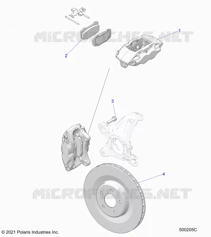 BRAKES, ETRIER DE FREIN AVANT (R MODELS) BREMBO