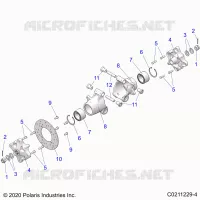 SUSPENSION ARRIERE HUBS, CARRIER AND BRAKE DISC