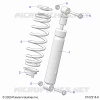 SUSPENSION, AMORTISSEUR AVANT