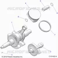 ENGINE, VILEBREQUIN, PISTON AND BALANCE SHAFT