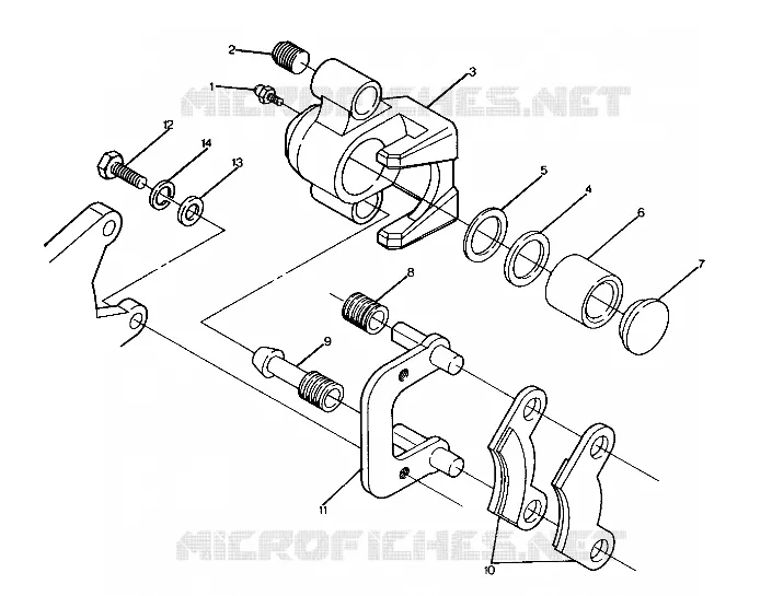 ETRIER DE FREIN INTERMEDIAIRE ASSEMBLY 250 4x6 / W928627 (4922902290021A)