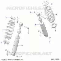 SUSPENSION ARRIERE SHOCK AND MOUNTING