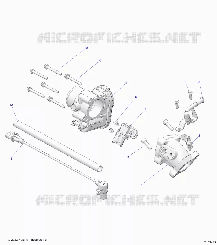 ENGINE, CORPS DE PAPILON AND FUEL RAIL
