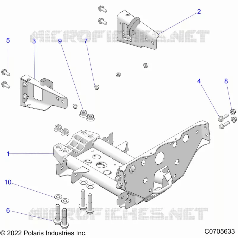 CHASSIS, MOUNTING, FRONT GEARCASE