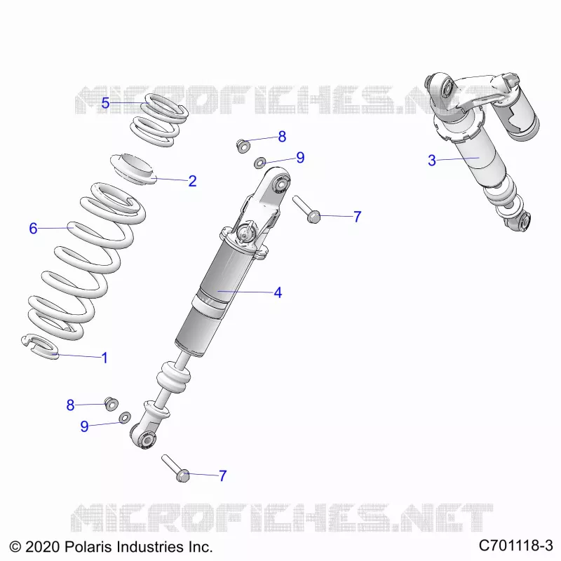 SUSPENSION, REAR SUPPORT AMORTISSEUR 
