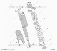 SUSPENSION, REAR SUPPORT AMORTISSEUR , STANDARD/PREMIUM
