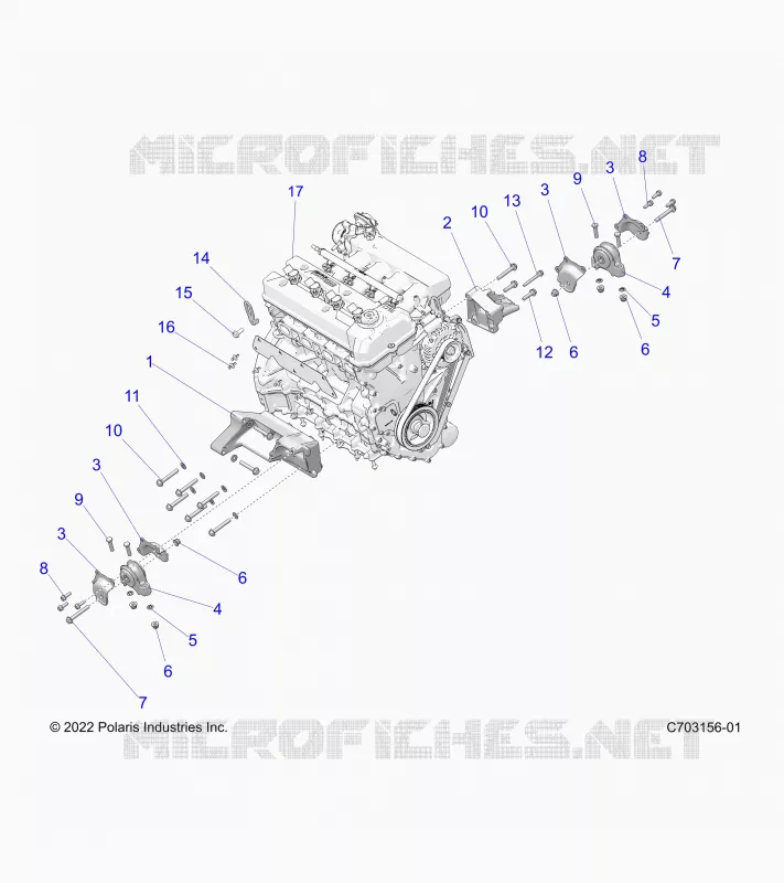 MOTEUR, MOUNTING & LONG BLOCK