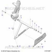 SUSPENSION, A-ARM AND SUPPORT MOUNTING