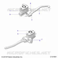 BRAKES, FRONT BRAKE LEVER AND MAITRE CYLINDRE