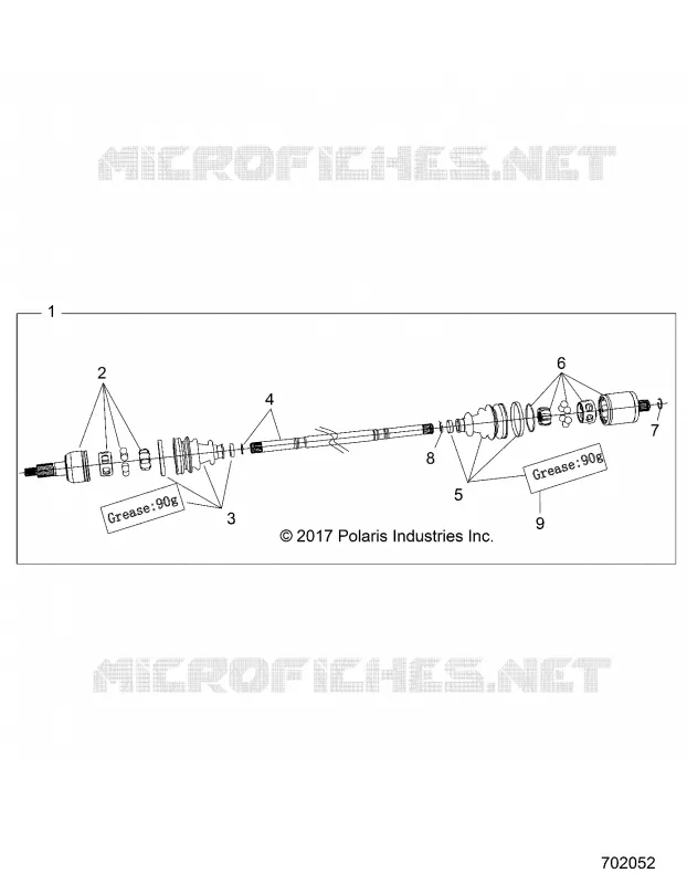 SYSTEME DE TRANSMISSION, REAR HALF SHAFT