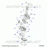ENGINE, CRANKCASE AND VILEBREQUIN