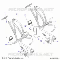 SIEGE MOUNTING, FRONT, 6 POINT