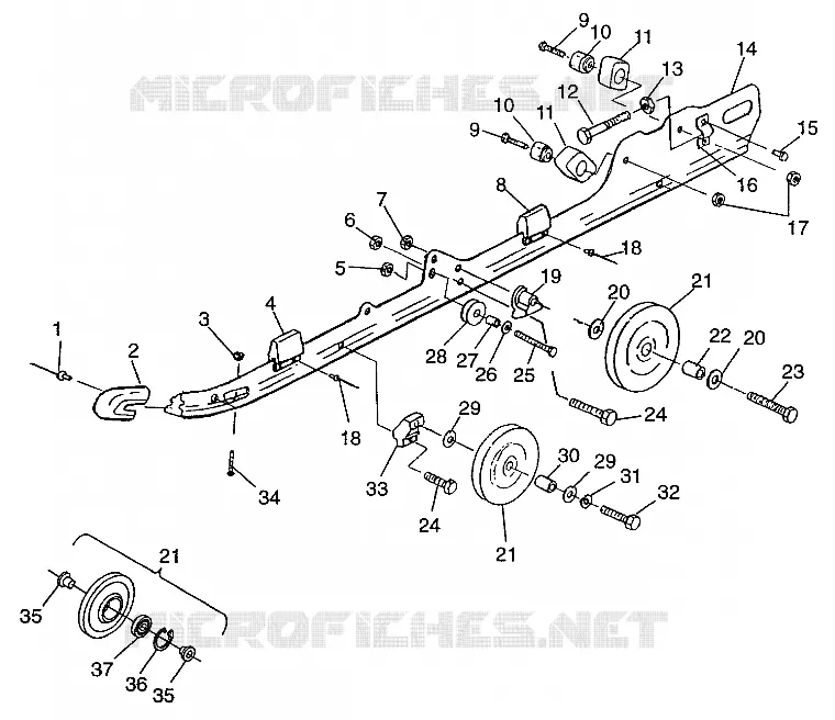 FIXATION RAIL (SUSPENSION) XCF 0971643 (4938613861B009)