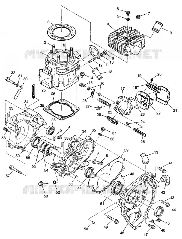CARTERS MOTEUR AND CYLINDRE BIG BOSS 6X6 400L W97AE38A (4940814081D007)