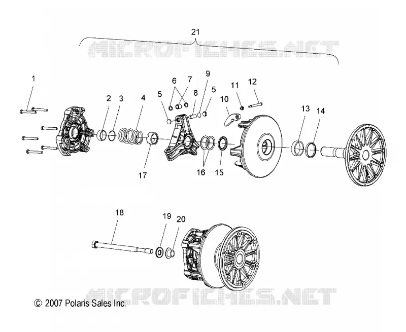 SYSTÈME DE TRANSMISSION, PRIMARY CLUTCH
