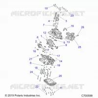 ENGINE, CRANKCASE AND VILEBREQUIN
