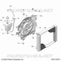 ENGINE, SYSTÃˆME DE REFROIDISSEMENT, RADIATOR, FAN & OVERFLOW BOTTLE