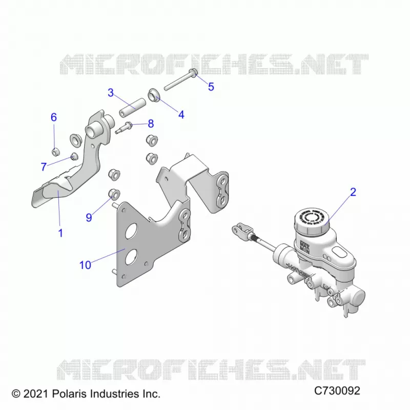 BRAKES, PEDAL AND MAITRE CYLINDRE