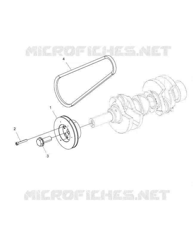 ENGINE, POULIE DE TRANSMISSION AND DRIVE BELT