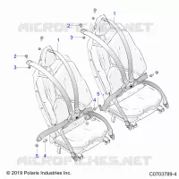 SIEGE MOUNTING, REAR, 6 POINT