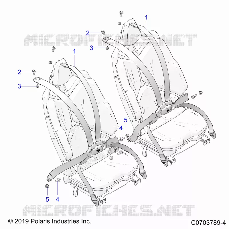 SIEGE MOUNTING, REAR, 6 POINT