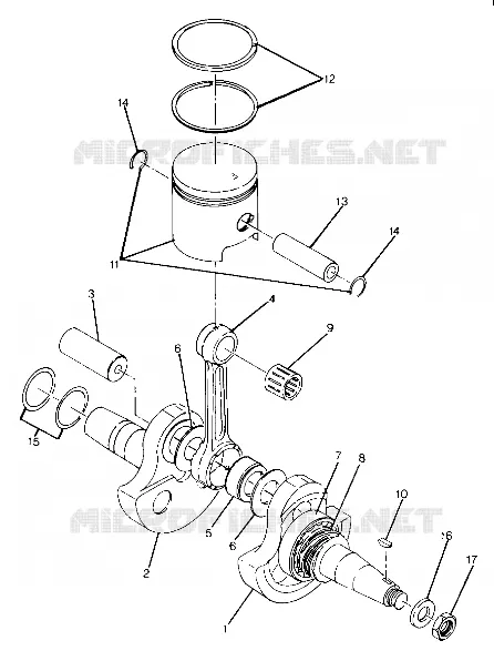 VILEBREQUIN AND PISTON ASSEMBLY (4917721772033A)