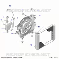 ENGINE, SYSTÃˆME DE REFROIDISSEMENT, RADIATOR, FAN &amp; OVERFLOW BOTTLE