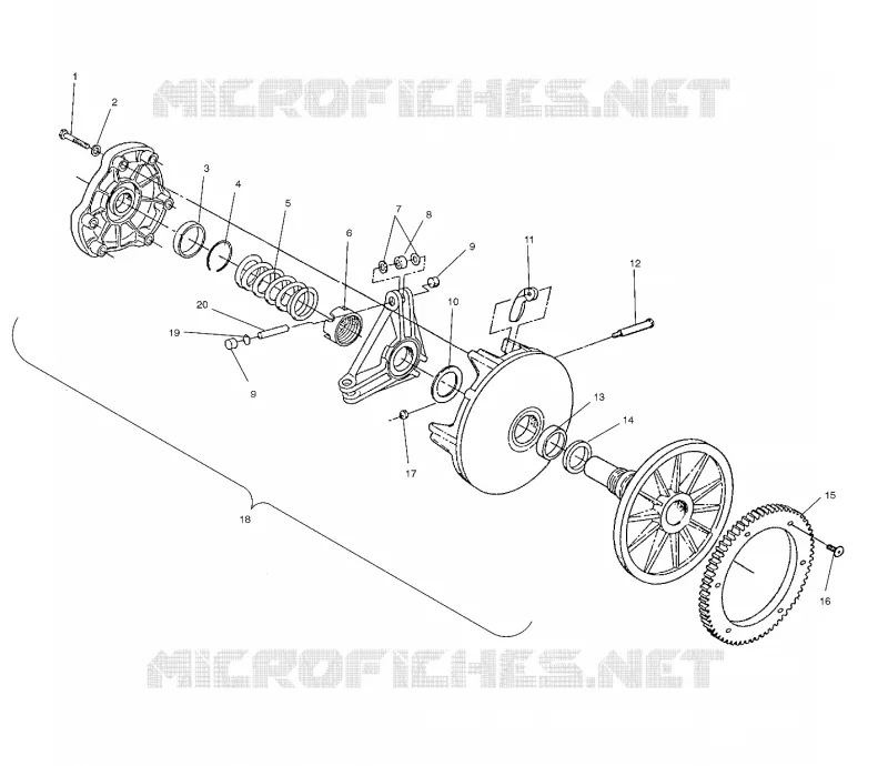 EMBRAYAGE DE TRANSMISSION (ELECTRIC START MODELS)