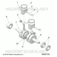 MOTEUR, PISTON AND CRANKSHAFT