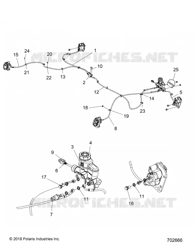 BRAKES, LINES AND MAITRE CYLINDRE