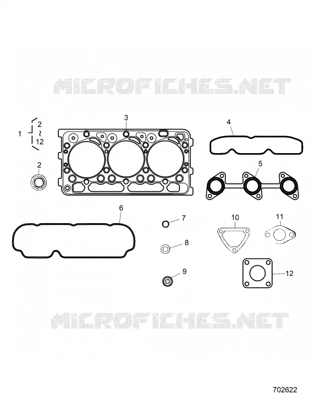 MOTEUR, UPPER GASKET KIT 