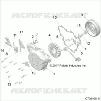 ENGINE, STATOR AND VOLANT MOTEUR