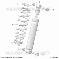 SUSPENSION, AMORTISSEUR AVANT