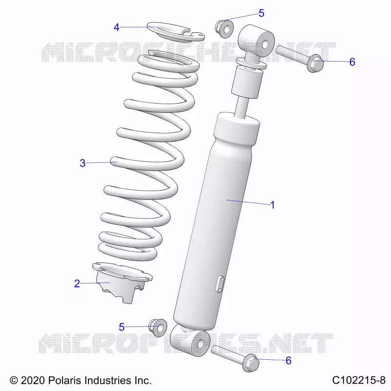 SUSPENSION, AMORTISSEUR AVANT