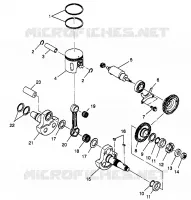 PISTON ET VILEBREQUIN SPORTSMAN 4X4 W968040 (4935943594C013)