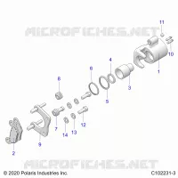 FREINS, MIDDLE CALIPER