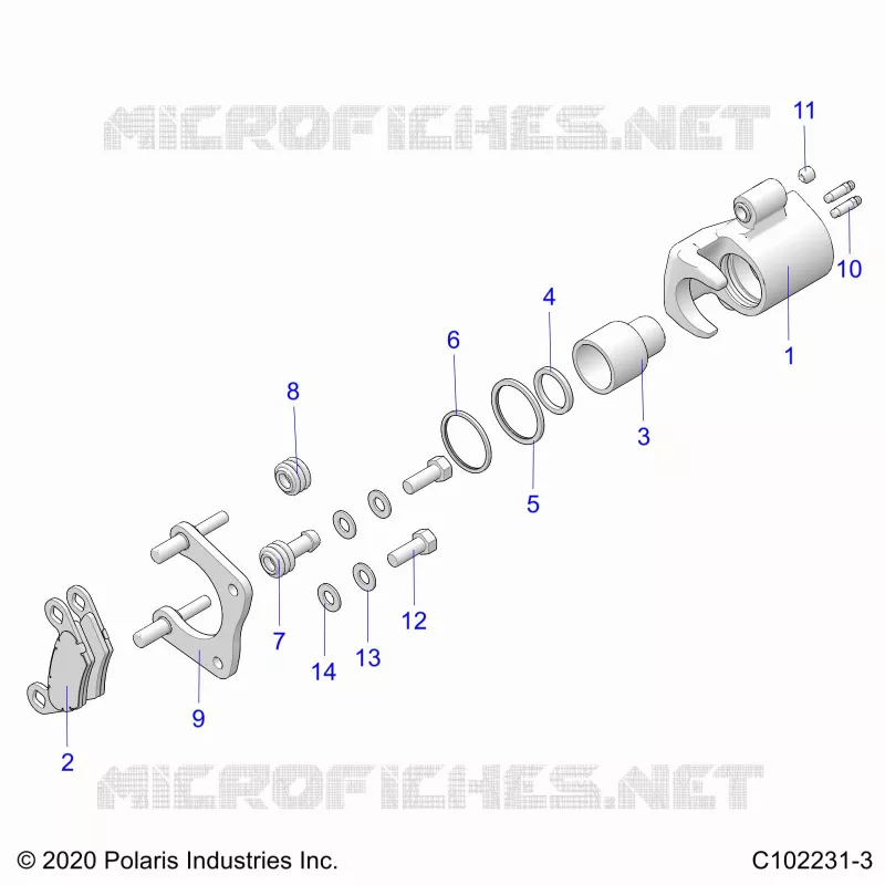 FREINS, MIDDLE CALIPER