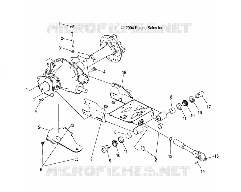 BRAS OSCILLANT/AXE ARRIERE MOUNTING
