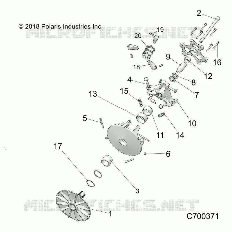 SYSTEME DE TRANSMISSION, PRIMARY CLUTCH