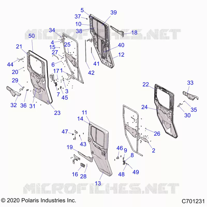 PORTES, REAR, FULL