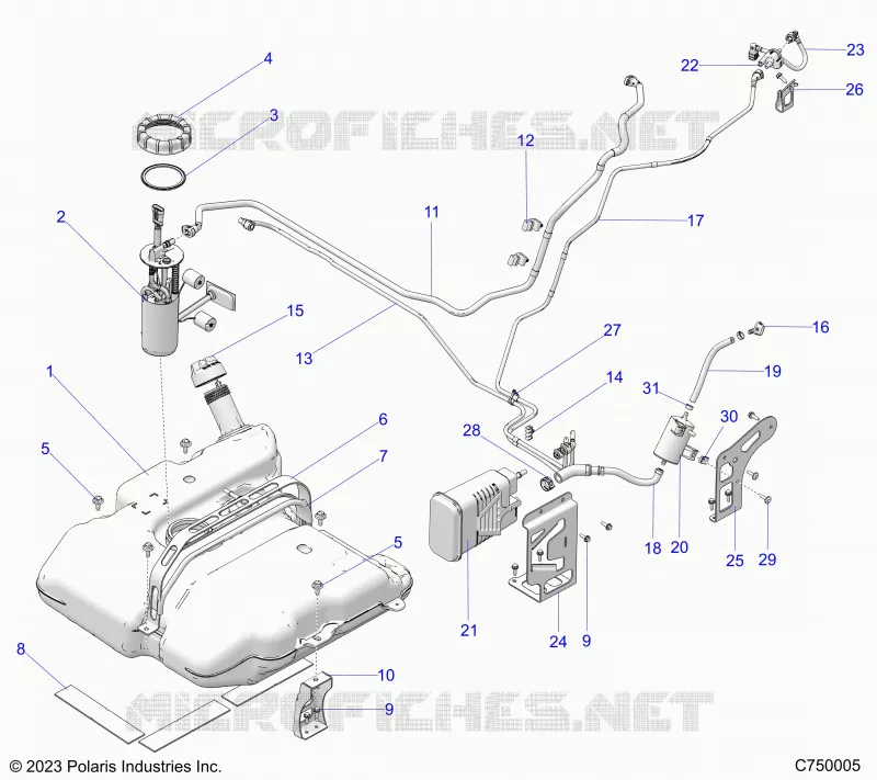 SYSTÃˆME D'ALIMENTATION, EVAP FUEL TANK ASM.