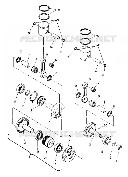 PISTON AND VILEBREQUIN 500 AND 500 CLASSIC (4916791679025A)